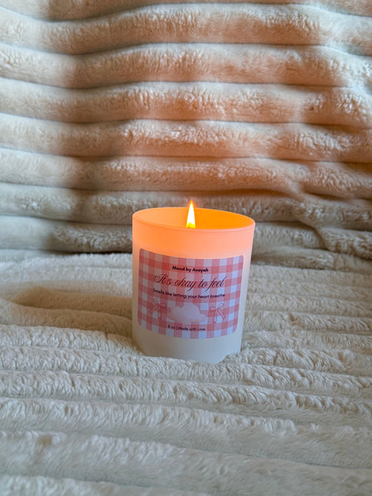 It's Okay to Feel Candle | Matte White 8 oz