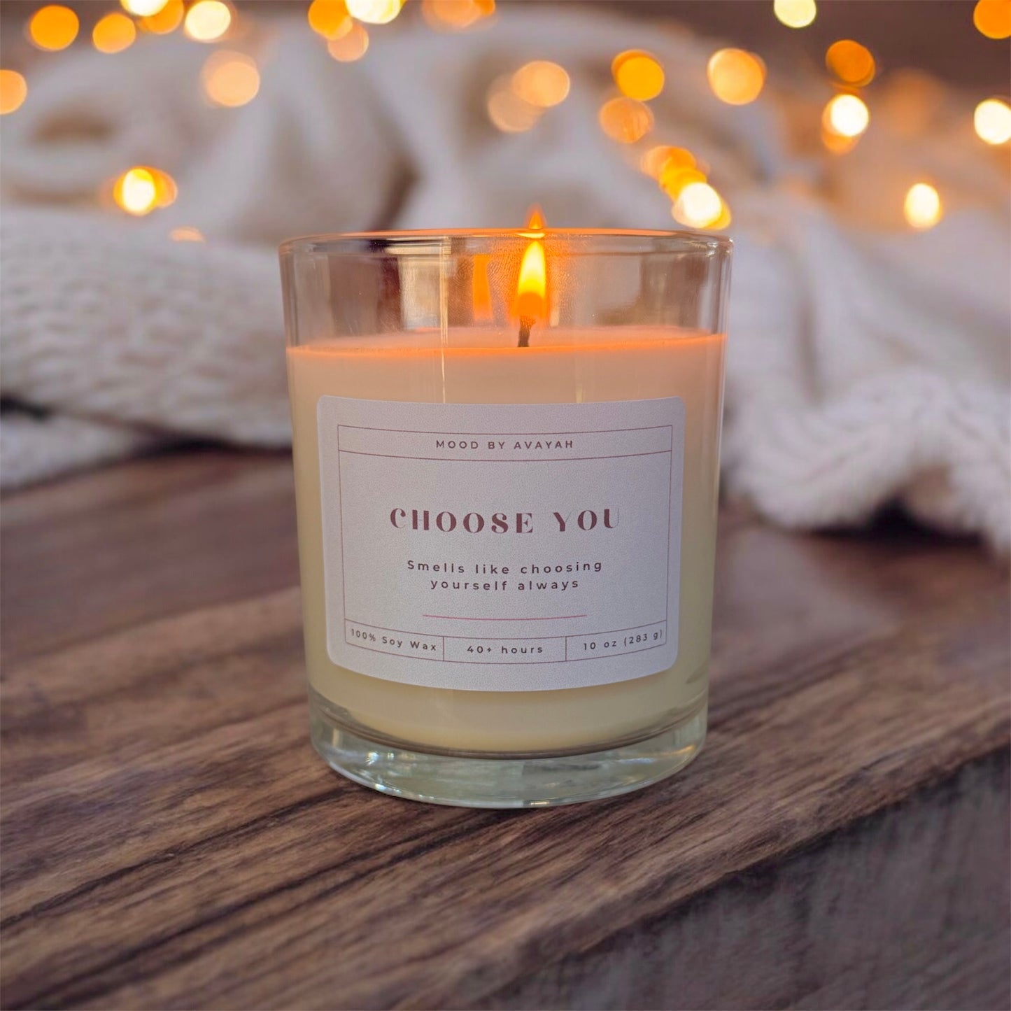 Choose You Candle – Motivational Soy Wax Candle for Self-Care & Empowerment 10 oz