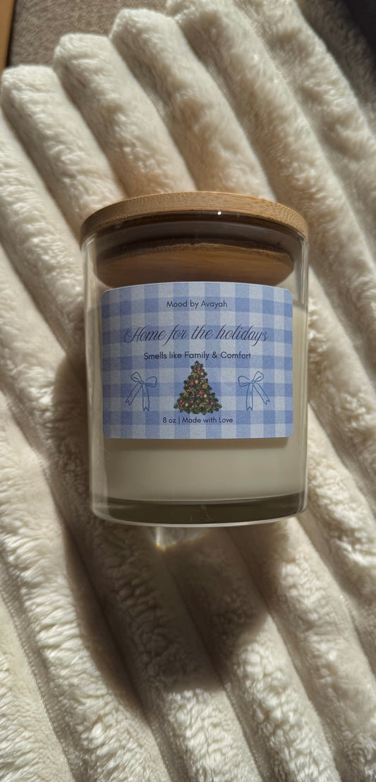 Home for the Holidays Candle | Clear 10 oz