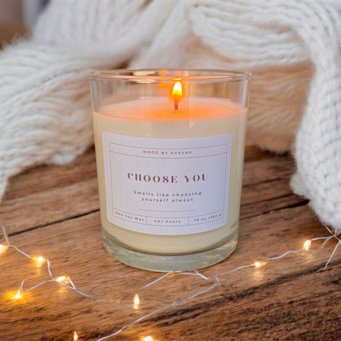 Choose You Candle – Motivational Soy Wax Candle for Self-Care & Empowerment 10 oz