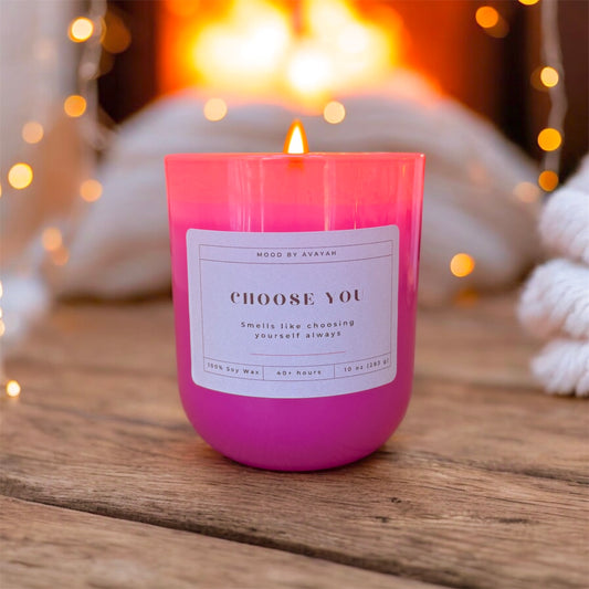 Choose You Candle – Motivational Soy Wax Candle for Self-Care & Empowerment 10 oz