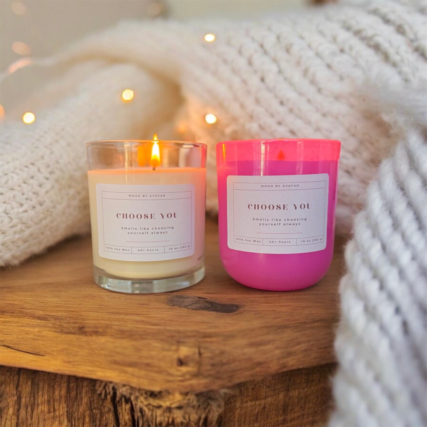 Choose You Candle – Motivational Soy Wax Candle for Self-Care & Empowerment 10 oz