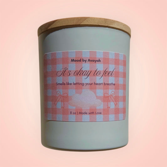 It's Okay to Feel Candle | Matte White 8 oz