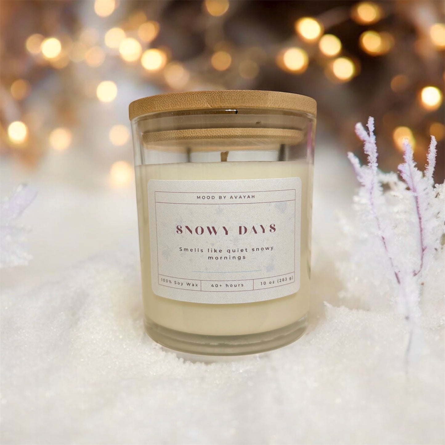 Snowy Days Candle – Cozy Soy Wax Candle with Winter Wonderland Vibes 10 oz