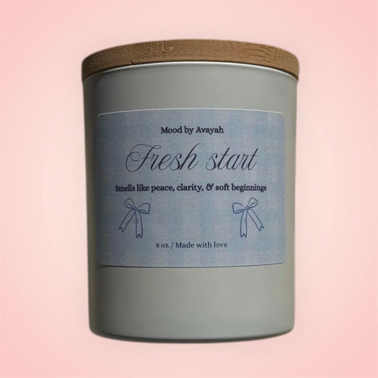 Fresh start candle | white matte 8 oz