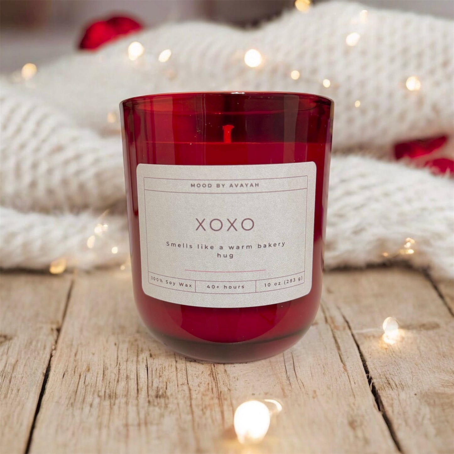 XOXO Candle – Hand-Poured Soy Wax Candle for Cozy & Romantic Nights 10 oz