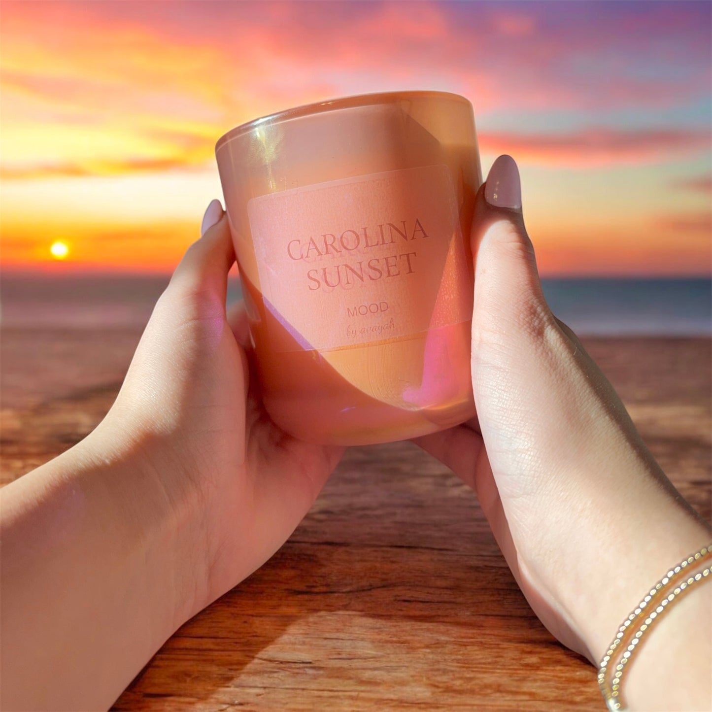 Carolina Sunset Candle – Hand-Poured Soy Wax Candle with Warm, Cozy Scents 15 oz