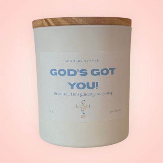 God’s got you candle | White matte 8 oz