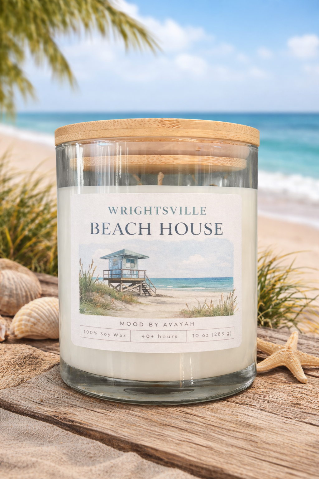 Wrightsville Beach House Candle – Ocean Breeze Soy Wax Candle 10 oz